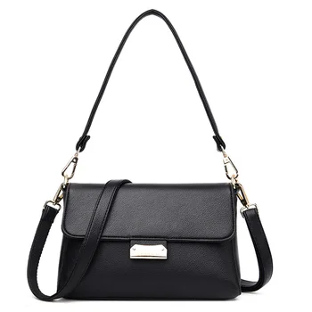 

Fashion Soft Leather Flap Bag Lady Shoulder CrossBody Bags For Women Messenger Bags Simple Women's Genuine Leather Handbags
