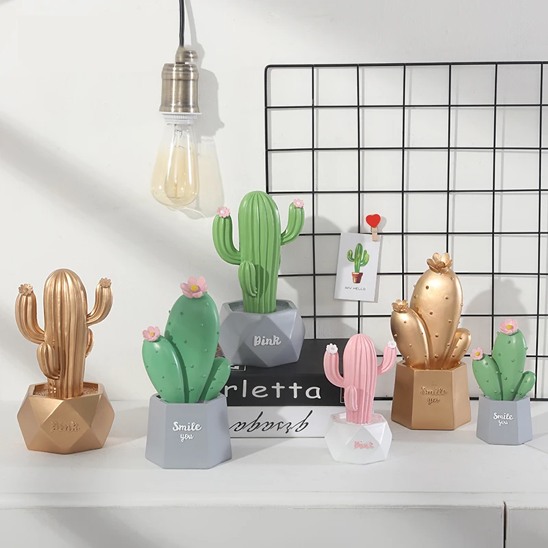 Zij zijn druk radar Home Decor Blue Pink Artificial Cactus With Lamp Simulation Potted Plants  Christmas Decoration Tabletop Ornaments Nordic Gifts - Artificial Plants -  AliExpress