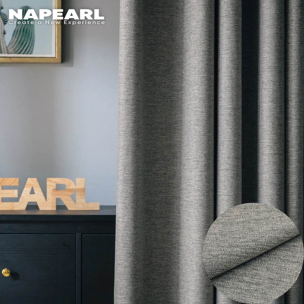 Napearl 1 Piece Solid Drops All Match Home Decor Curtains For Living