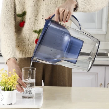 

Kettle Filter Cup Net 3.5L Filter Water Purification Blue pot 1PCS plus 3 filter