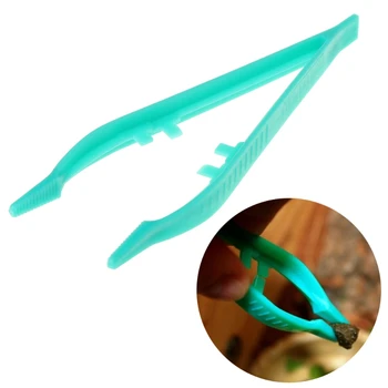 

New Reptile Feeding Tweezers Clamp Pliers Plastic Feeder Clip Non Slip Terrarium Drop shipping