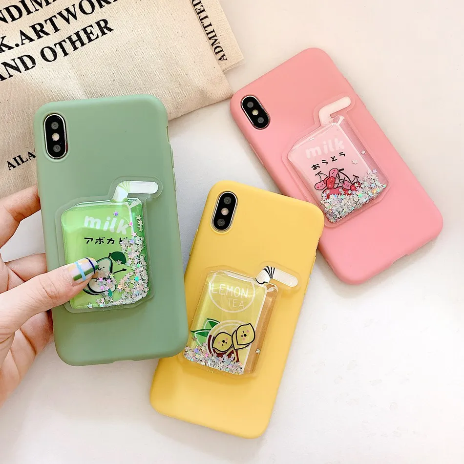 For Xiaomi CC 9e 9 Pro Mi SE 8 Lite Cute Squishy Liquid Quicksand DIY Soft Case 5X/A1 6X/A2 Stress Reliever Cover |