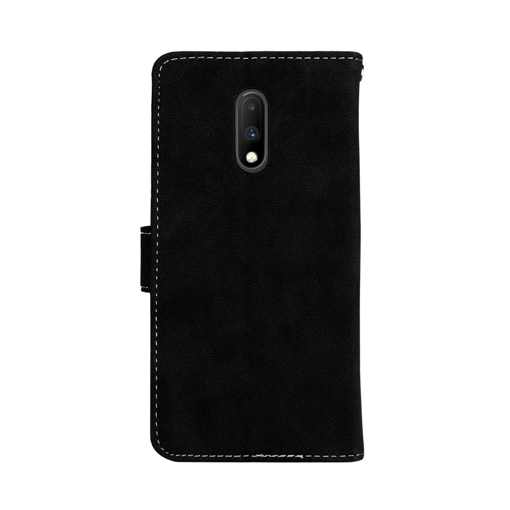 Best 100pcs/lot Vintage Scrub 3 card flip wallet leather cover case for One plus 5 5T 6 7 7 Pro Oneplus 5 5 T 6 7 7 Pro shell 3