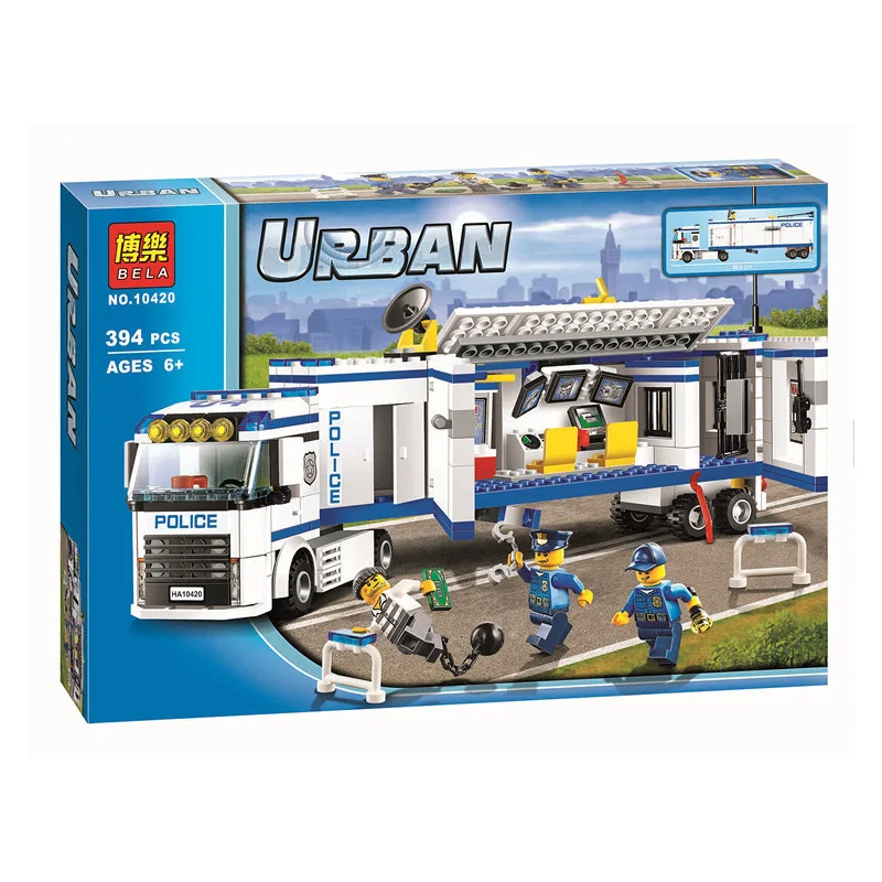 

City Police Mobile Police Unit Building Blocks Action Figures Model Toys Educational Bricks Compatible With Legoinglys 60044
