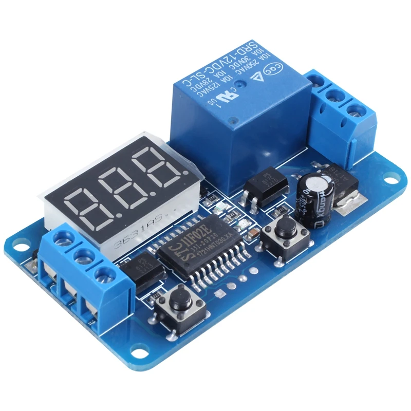 DC 12V Светодиодный дисплей цифровой таймер задержки переключения Модуль PLC Автоматизация