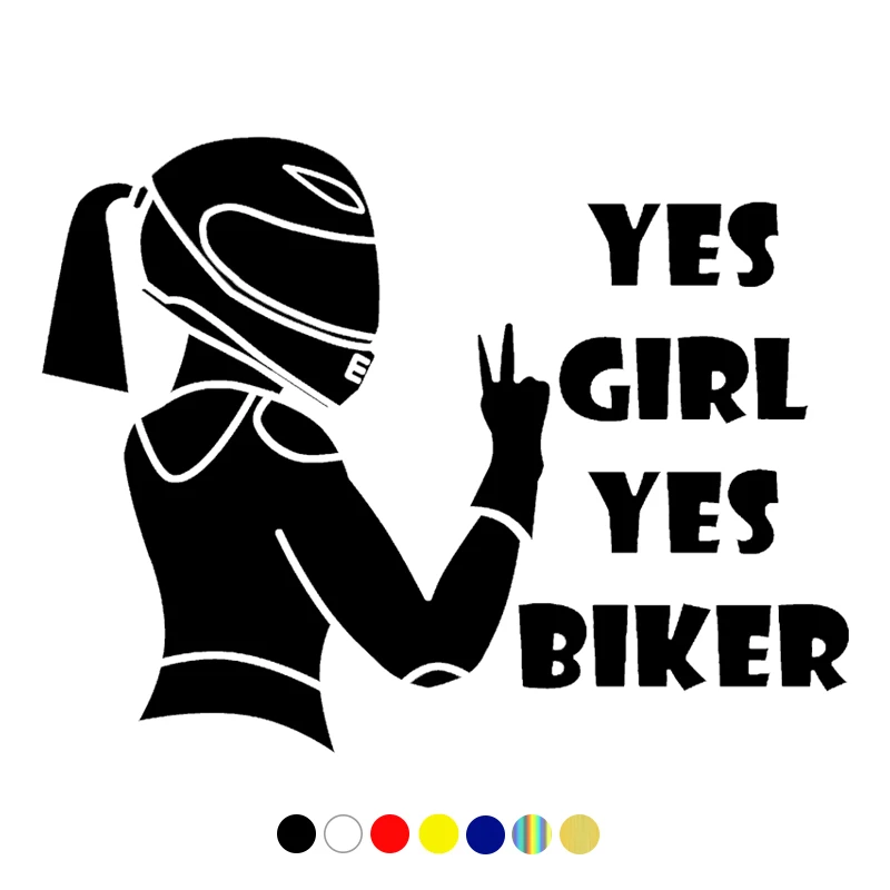 CS-1852# несколько размеров наклейки на авто Yes girl yes biker водонепроницаемые наклейки на машину наклейка для авто автонаклейка стикер этикеты винила стайлинга автомобилей украшения на бампере автомобиля заднее