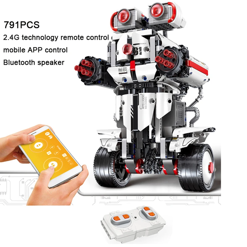 

2020 APP Remote Control Building Block 2.4G RC Robots Electronic Blocks LegoINGlys Programming Intelligent Robot Children Bricks