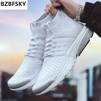 

2021Fashion Casual Shoes Man Flying Weaving Socks Shoes Men Breathable Flats Jogging Sneakers Mens Leisure Shoes zapatos hombre