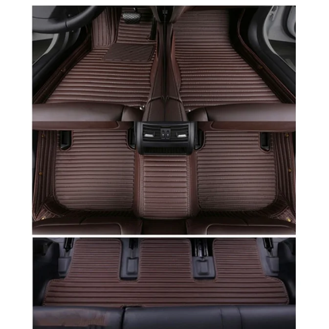 Custom full set car floor mats + one trunk mat for Toyota Land Cruiser 200 7 seats 2020-2007 waterproof carpets LC200 2019 | Автомобили и