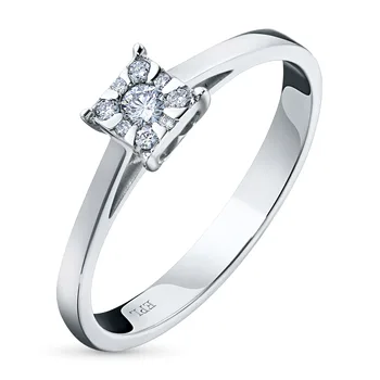 

White gold ring with diamonds