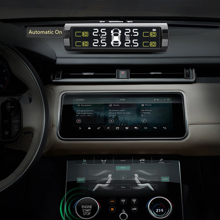 Новая солнечная энергия TPMS автомобильная система контроля давления в шинах 4