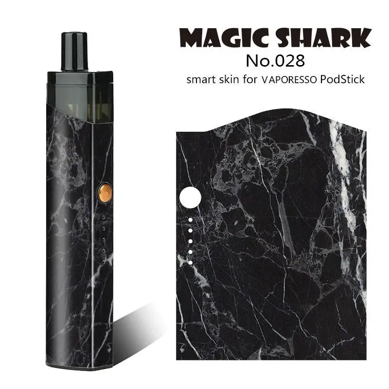 Maigc Shark Shinchan Sun New Skull V for Vendetta Batman Leaf Crayon PVC Stereo Sticker Vape Case Film for VAPORESSO PodStick - Цвет: 028