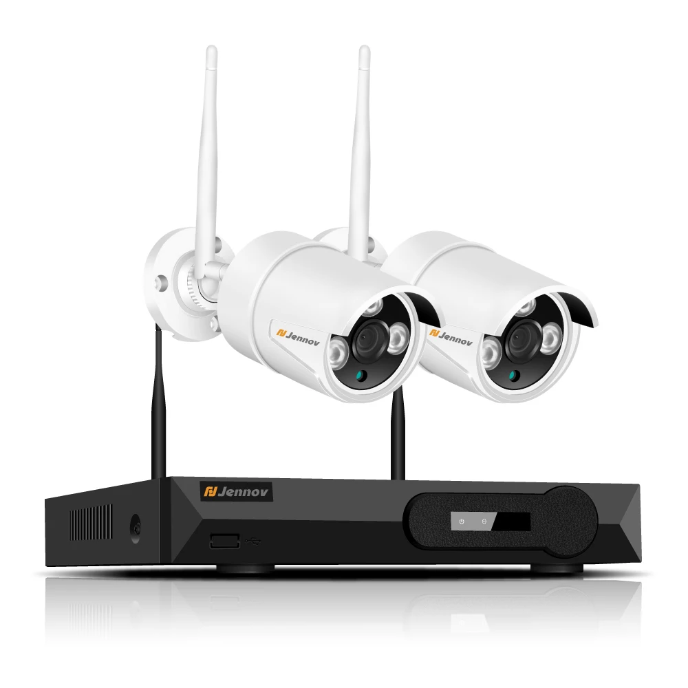 Jennov 5MP 4CH беспроводная камера безопасности система NVR комплект видеонаблюдения ip-камера открытый WiFi CCTV набор H.265 аудио система - Цвет: 5MP 2CH CCTV