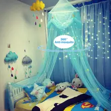 Висячие детские постельные принадлежности купол кровать навес хлопок москитная сетка покрывало занавеска для детей дети чтение игра украшение дома