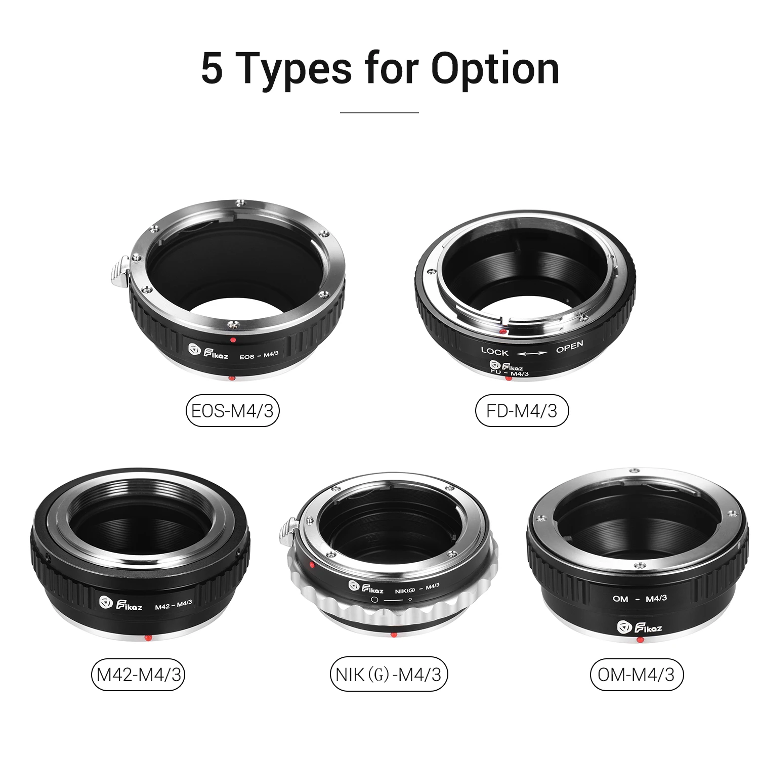 Fikaz OM M4/3/M42 M43/FD M43/EOS M43/Nikon(G) M43 Lens Mount Adapter Ring  Mount Lens to Olympus M4/3 Micro 4/3 Cameras Adapter|Lens Adapter| -  AliExpress