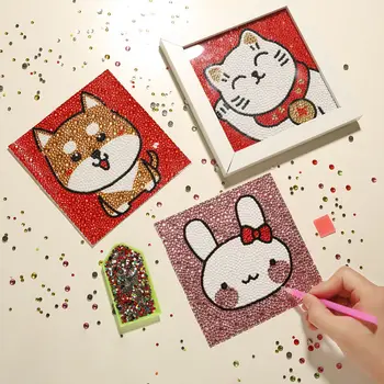

DIY Special Shaped Shiny Diamond Painting for Kids,Diamond Embroidery Cartoon,Diamond Mosaic,DIY Painting Children,Round Stone