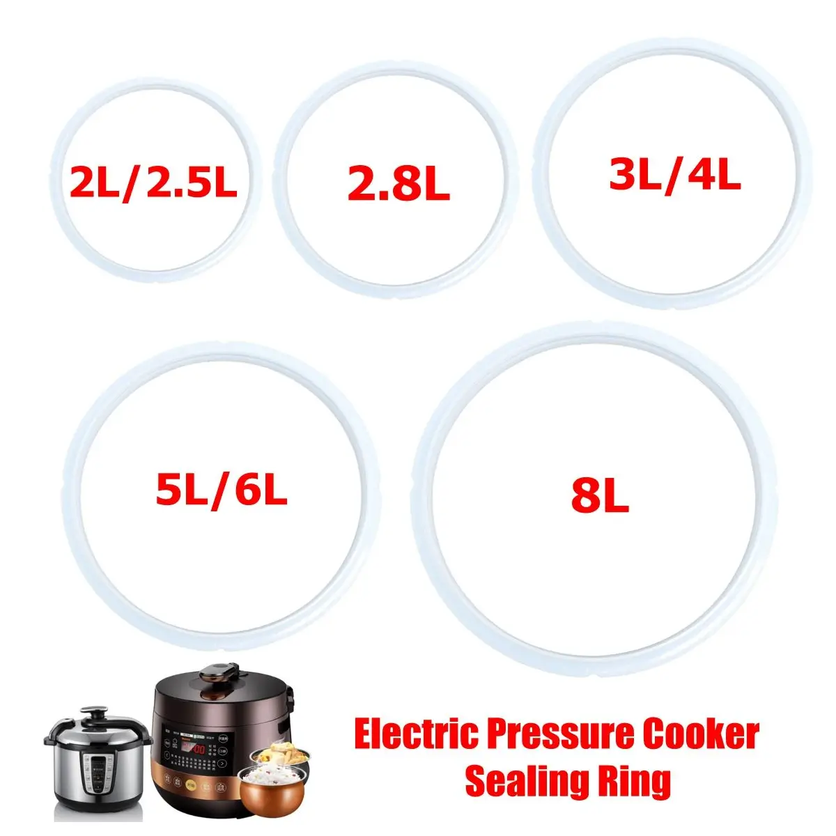 Уплотнительное кольцо 2.8L 3/4L 5/6L 8L силиконовая Скоба для кухни и столовой Электрический горшок для сада