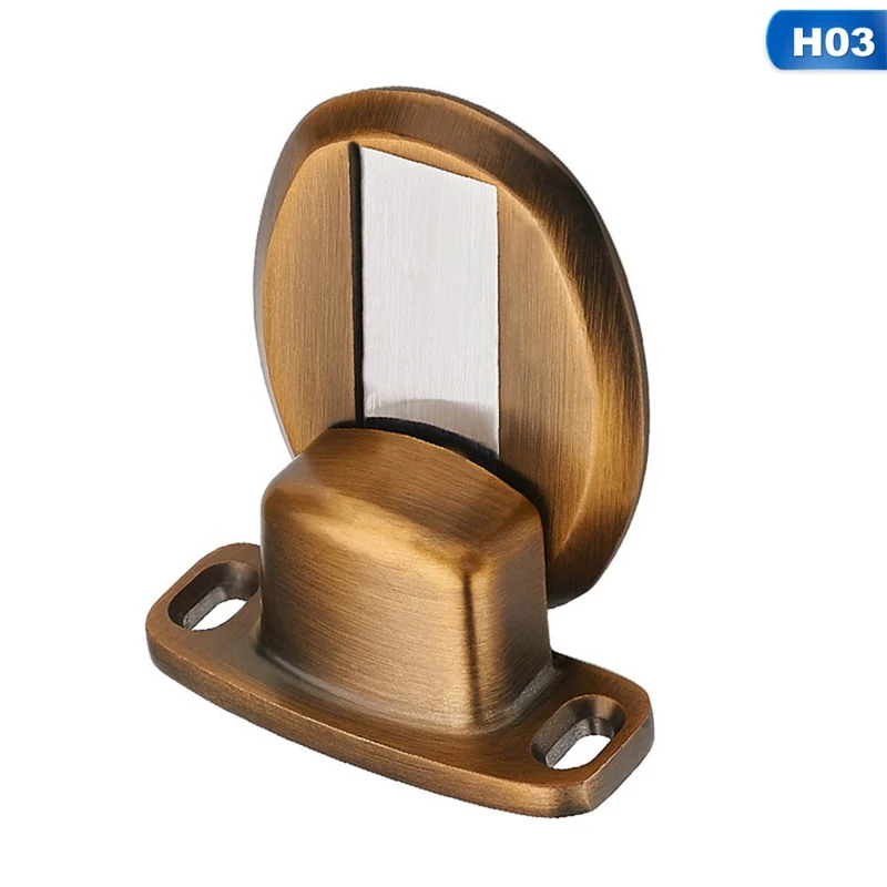 1pcs Magnetic Door Holder Stopper Invisible Doorstop Wall Floor Mount Safety Catch Zinc Alloy Gate Resistor Doorstop Door Holder