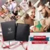 Men Genuine Leather Wallet Business Purse RFID Card Holder Transparent Windows Bank Note Coin Compartment Black 6