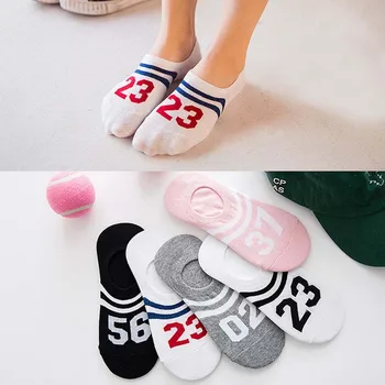 

1 Pair Summer Fashion Woman Cotton Invisible Stripe Motion Socks Low Ankle Boat Sock Casual Slippers Breathable Socks