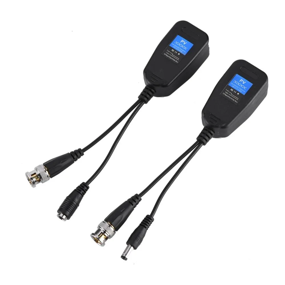 

1 Pair DC-8MHZ Passive CCTV Coax BNC Video Power Balun Transceiver to RJ45 Connector