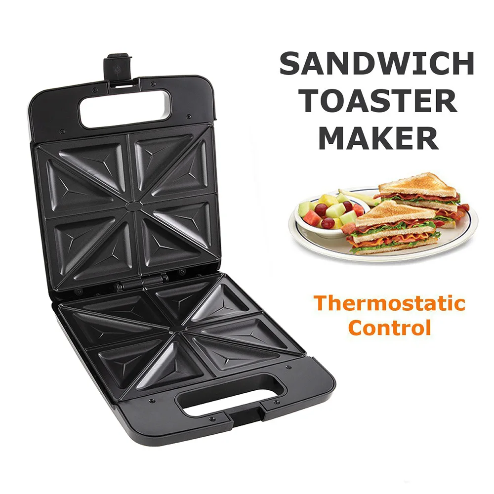 

KEWER 1200W Triangle Waffle Maker Multifunctional Large Capacity Double-sided heating 5-in-1 Sandwich Breakfast Maker For Home