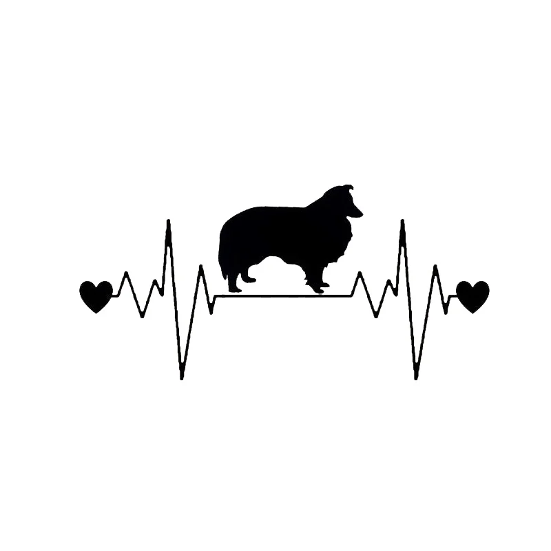20 3 см * 9 8 шелти Heartbeat Lifeline Shetland Sheepdog забавная Виниловая Наклейка Стикер для