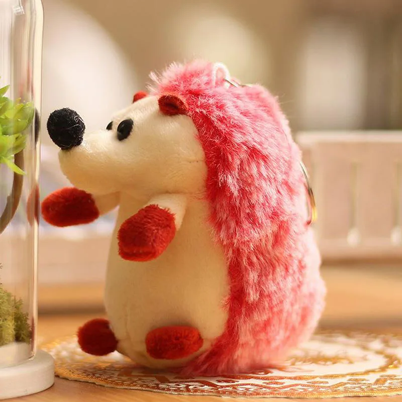 50 шт. подвеска маленький плюшевый ежик 10 см DIY плюшевый ежик игрушки мягкие куклы с свадебным подарком Автомобильная цепь детская мягкая игрушка DCW01 - Цвет: Red