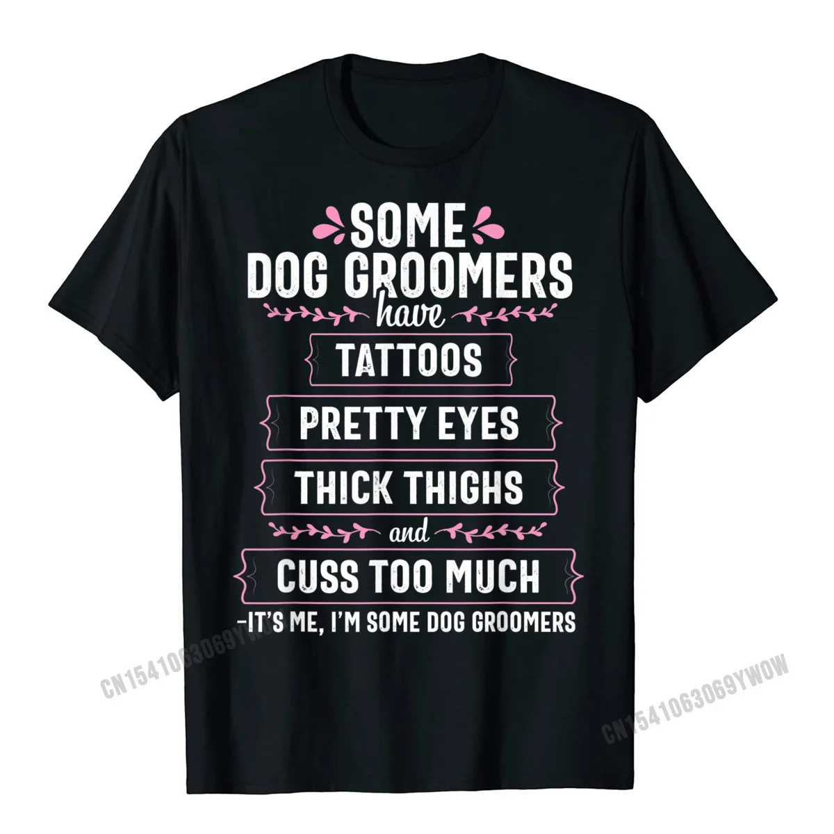 Designer Cool Casual Tshirts Crew Neck Cotton Male Tops T Shirt Short Sleeve Thanksgiving Day Casual T-Shirt Wholesale Dog Groomer Funny Thick Thighs Pet Grooming Puppy Care Gift T-Shirt__588 black