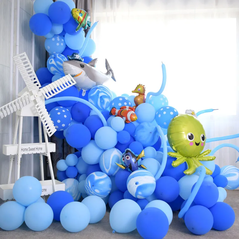 1 шт большой морские животные Фольга шары акула РЫБЫ гелий Globos Baby Shower День