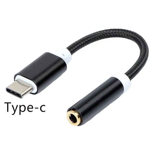 Przejsciowka тип-c 3,5 мм Aux адаптер для huawei P30 P20 mate 20 mate 30 pro Oneplus 7 pro Adaptateur Ecouteur Adaptador tipo c - Цвет: Black