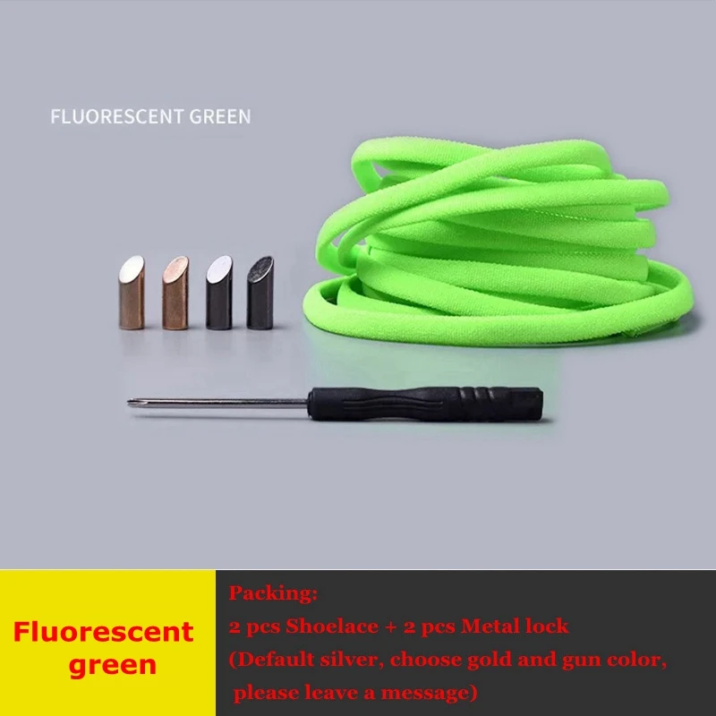 1 пара одноцветных полукруглых шнурков эластичные кружевные шнурки без галстука Детские Взрослые быстрые кроссовки без шнуровки обувные шнурки для шнуровки - Цвет: Fluorescent green
