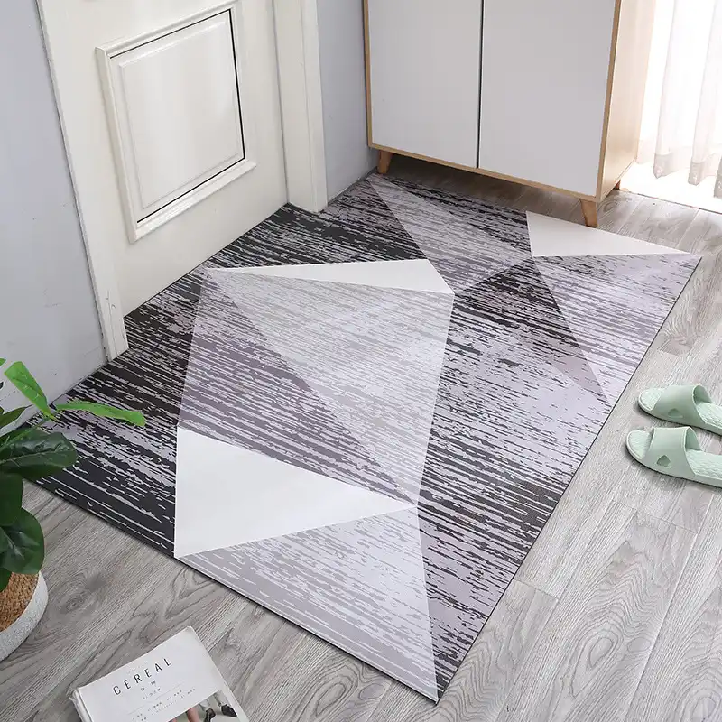 Tapis De Sol Lavable En Pvc Pour Porte D Entree Coupe Impermeable En Cuir Pour Salle De Bain A Personnaliser Aliexpress