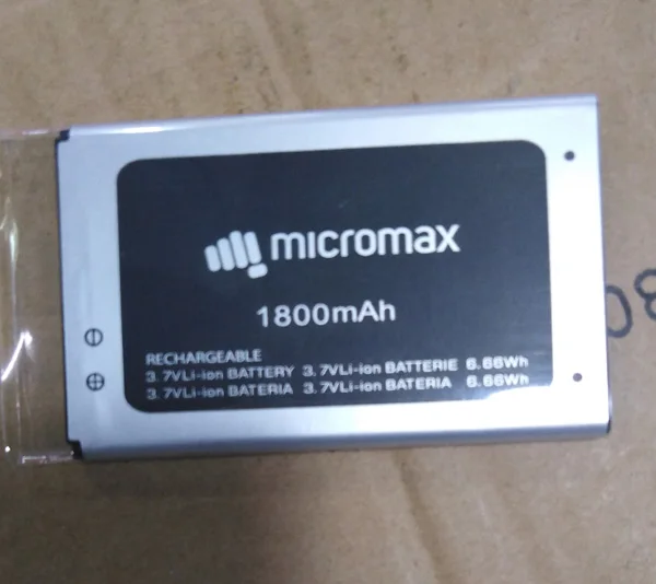3,7 в 6.86Wh 1800 мАч S/N: V202711608350086538 MICromax X717 размеры батареи: 73mmx46mmx3mm