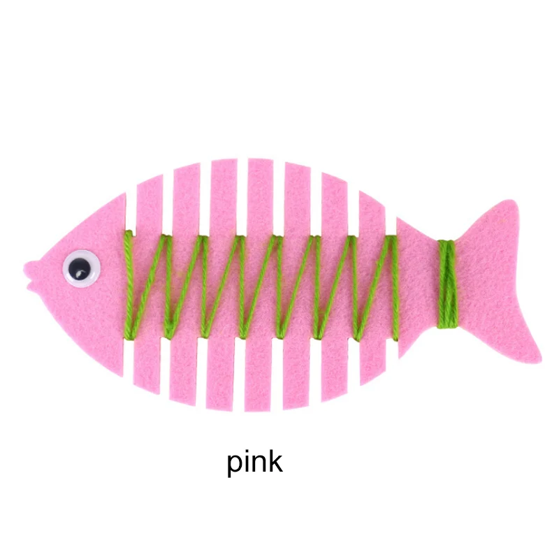 DIY Material Early Education Gift Cute Small Fish Kindergarten Child Supplies Handmade Eco-friendly Non-woven Puzzle Toys 1Pcs