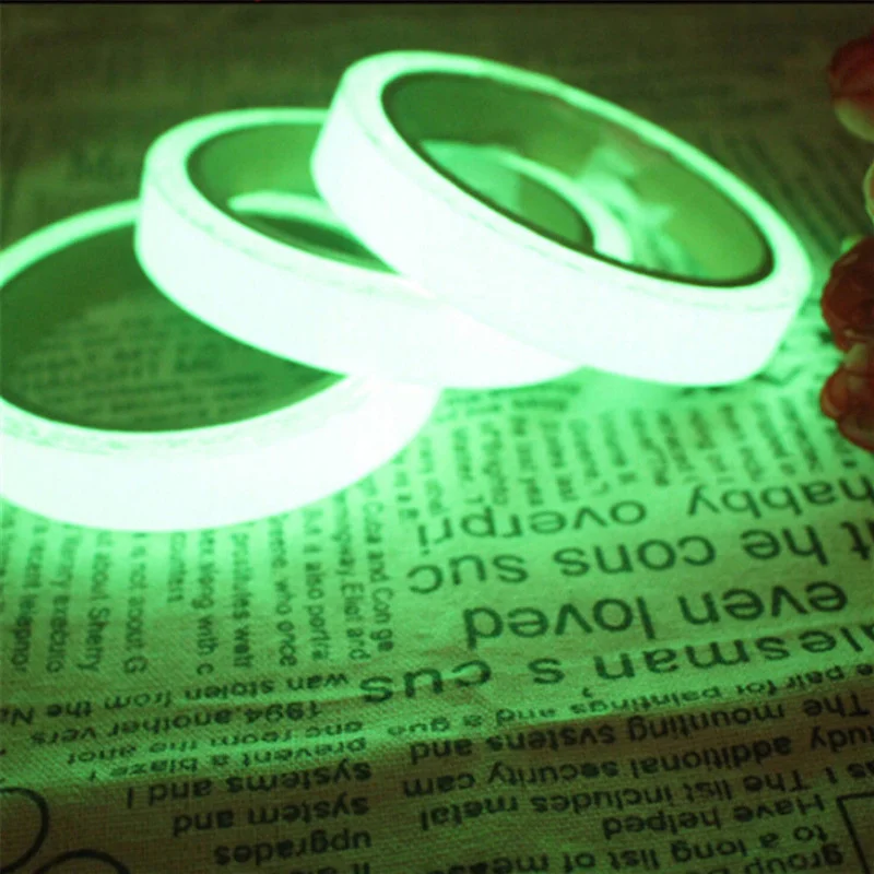 Green Luminous Tape Self Adhesive Glow In The Dark Stickers Stage Decorative Luminous Fluorescent Tape Warning Stickers Decor luminous wall stickers fluorescent tape luminous tape fluorescent stickers
