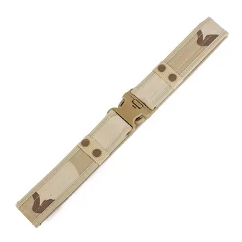 

New Combat Canvas Duty Tactical Sport Belt with Plastic Buckle Army Military Adjustable Outdoor Fan Hook Loop Waistband