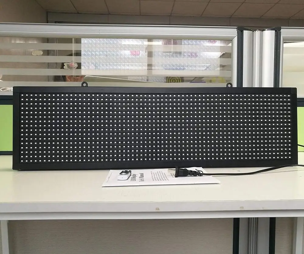 Светодиодный Одноцветный белый знак P10 26 ''x 8'' с Wi Fi подключением прокрутка