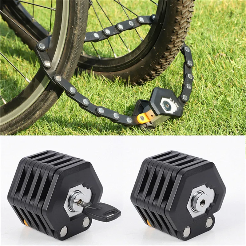 

Foldable Bike Lock with 3 Keys Hamburg-Lock Alloy Anti-Theft Strong Security Bicycle Folding Lock Mount Bracket Bike Chain Lock