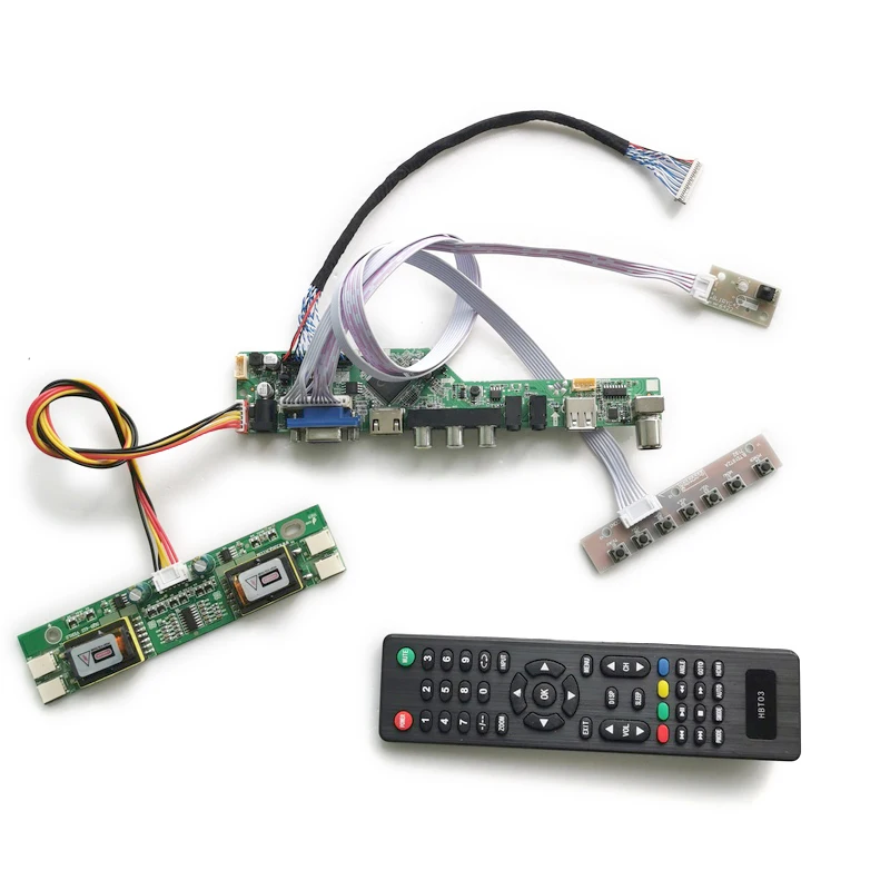 DIY kit 20-Pin LVDS display universal controller drive board 1280*768 For NL12876BC26/FLC43XWC8V/NA19026 2-CCFL VGA USB AV | Компьютеры и