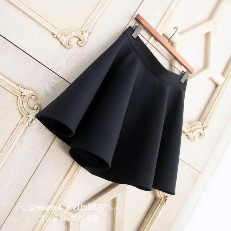 

New Style Elastic High-waisted Slimming Big Hemline Full Skirt Half-length Puffy Short Sundress Loose And Plus-sized Fat Mm9. 9