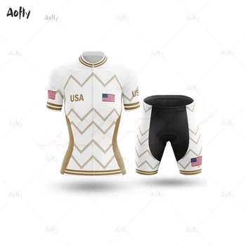 

summer jumpsuit women biker shorts set Cycling Jersey dress 2020 suit USA 7 styles Road bike clothes Breathable tops and shorts