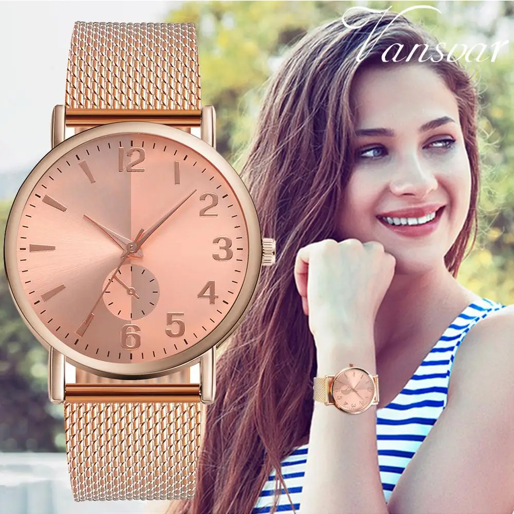 

Luxury Brand Vansvar Quartz Wrist Watch High Quality Plastic Leather Band Clock Analog Wrist Watch Women Fashion Reloj Mujer