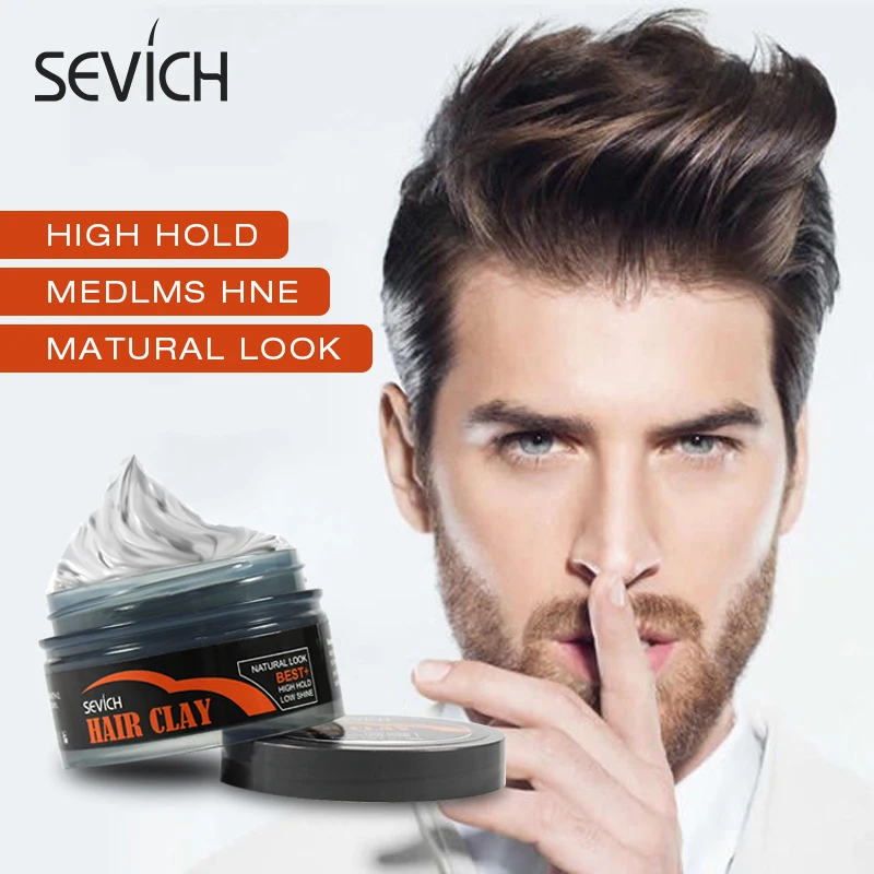 Sevich, глина для волос, 100 г, для укладки волос, для мужчин,, долговечный, удерживающий, сухой, стерео, тип s, сильная грязь для моделирования, гель в форме