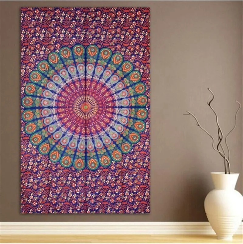 148X200CM хиппи мандалы настенный гобелен индийский богемный психоделический ткань
