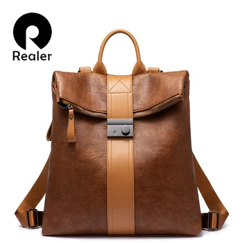 

Realer Women Bag Backpack School Bags Female Shoulder Crossbody Bags for Women Ladies PU Leather Backpacks Girls 2020 Fashion