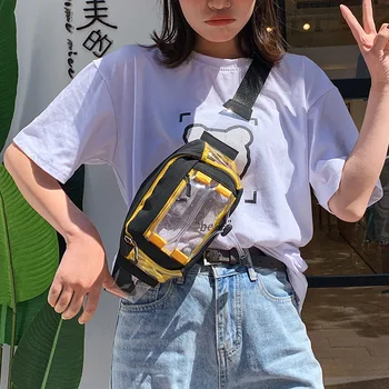 

PVC Transparent Waterproof Fanny Packs for Women and Men Summer Field Travel Waist Packs Lady Summer Chest Bag Female Belt Bag