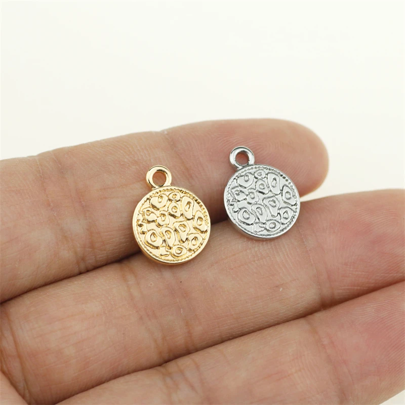 

20pcs 12*16mm Embossing Zinc Alloy Rectangle Coin Necklace,Earring Bracelet Jewelry DIY Handmade 2 colors
