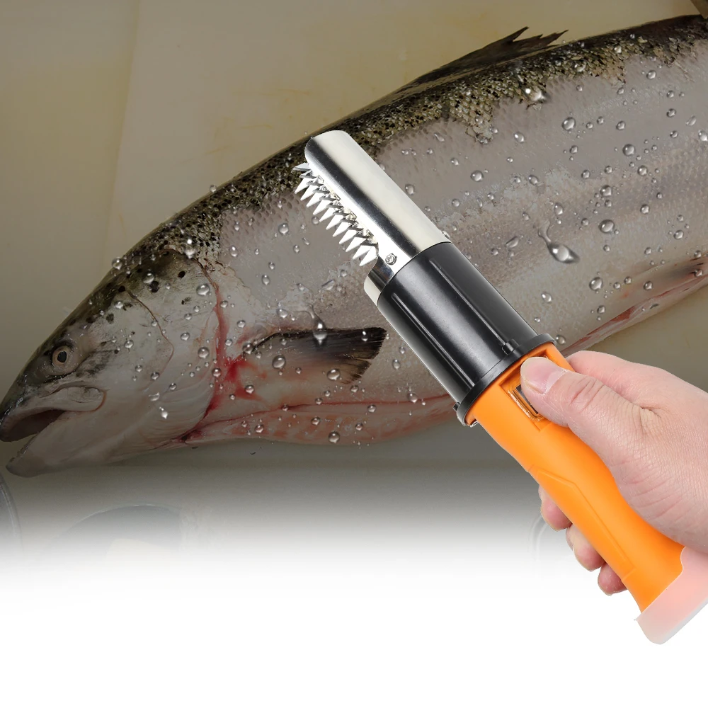 

New Electric Fish Scaler Brush Waterproof Fish Skin Brush Scraping Graters Fast Remove Fish knife Cleaning Peeler Scaler Scraper