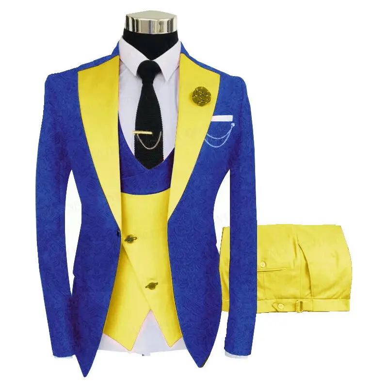 Navy Suit Royal Blue And Yellow Tuxedo Wedding Dress Royal Blue